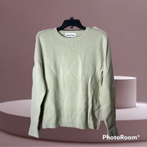 Normandy Monroe medium mint green 100% cotton sweater patch on sleeve